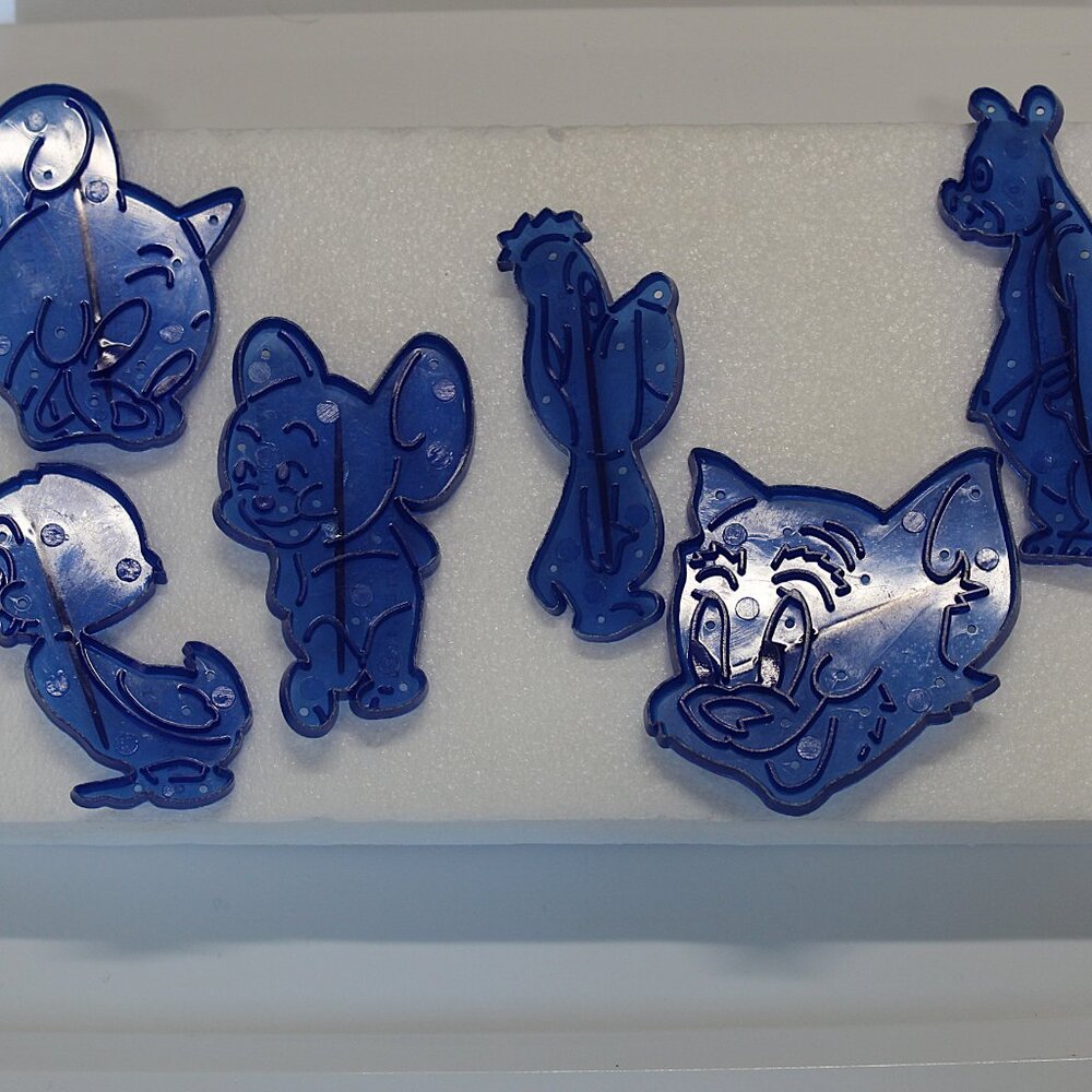 Retro 1965 Vintage Tom and Jerry cookie cutters set of 6